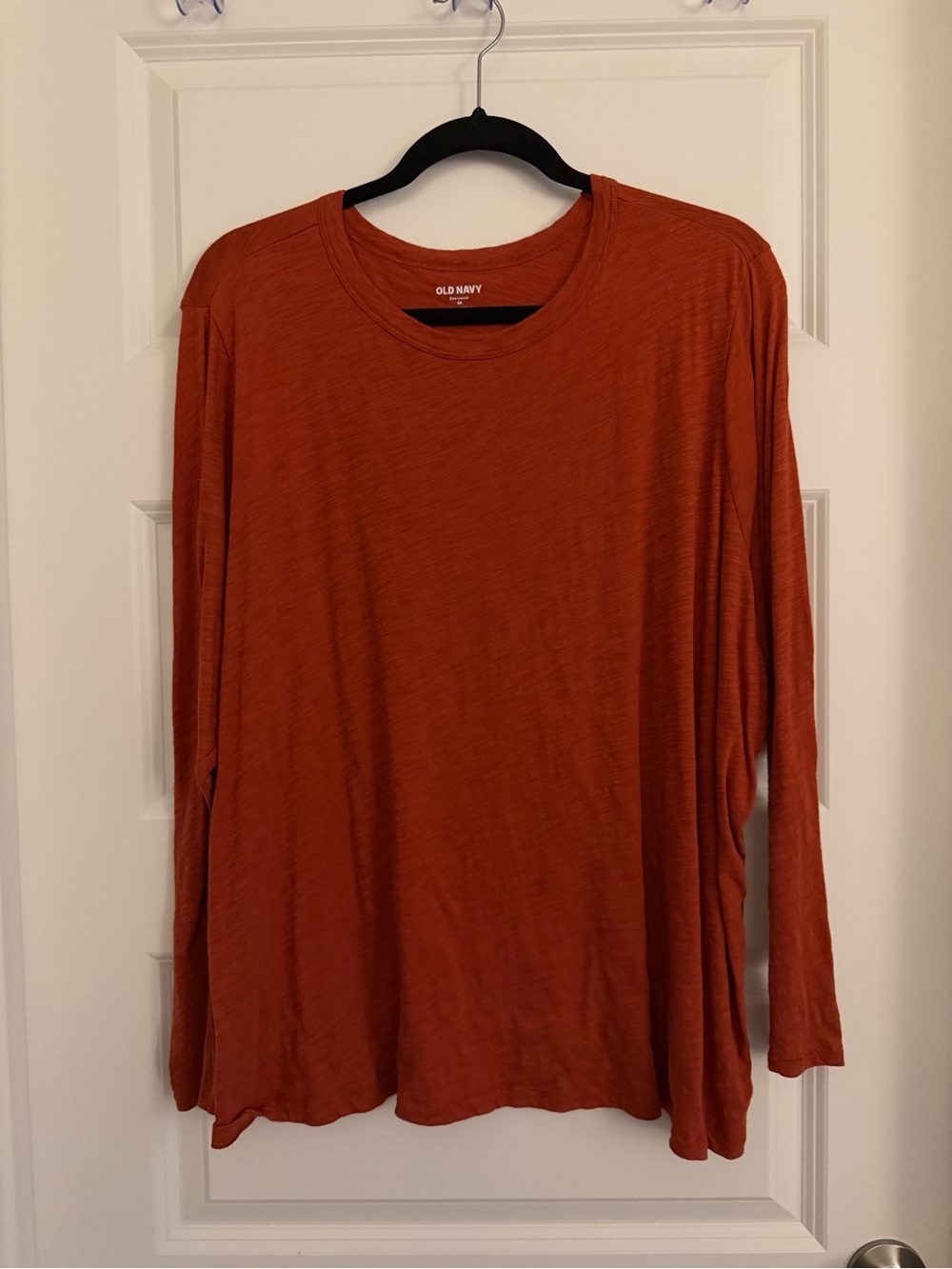 Old Navy orange long sleeve slub knit tshirt